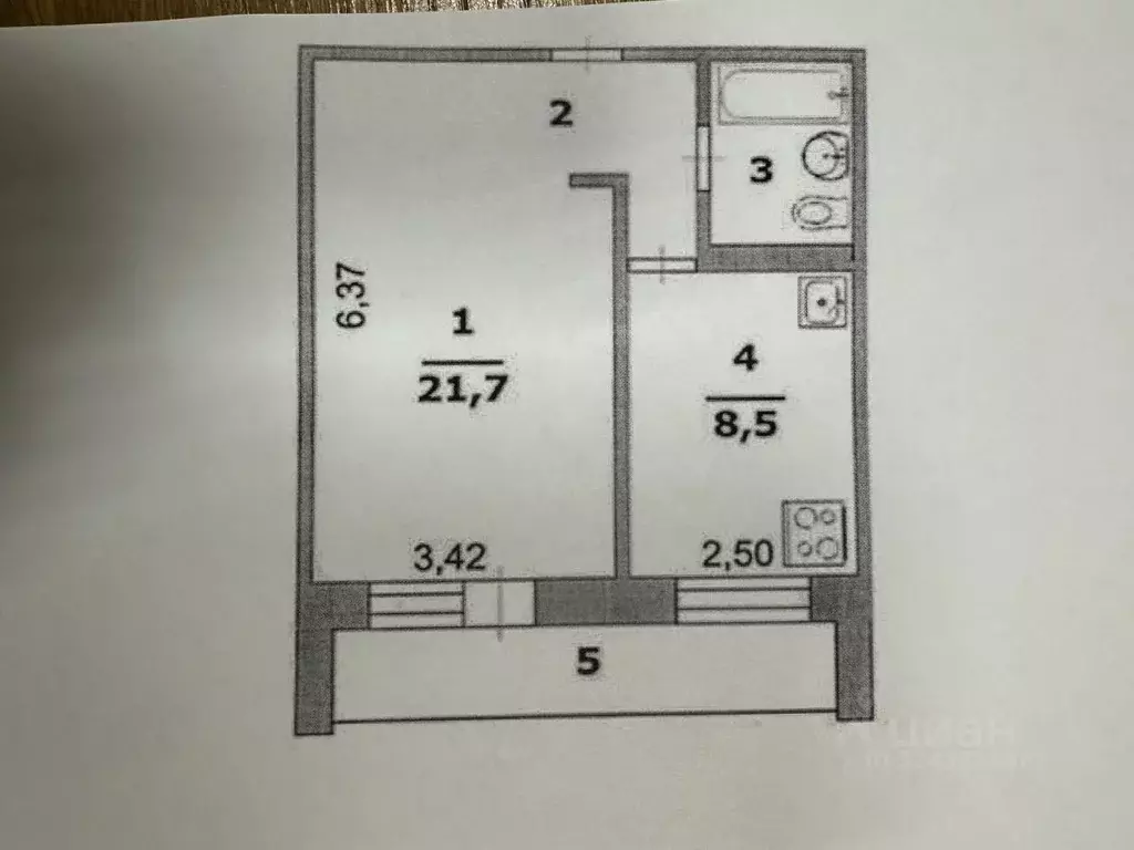 1-к кв. Белгородская область, Белгород ул. Плеханова, 10А (36.7 м) - Фото 1