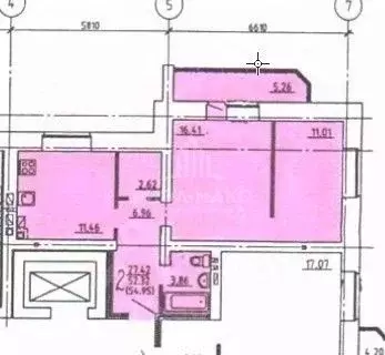 2-к кв. Брянская область, Брянск ул. Дзержинского, 16 (52.9 м) - Фото 1