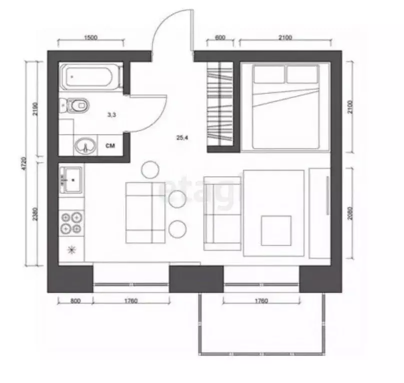 Студия Адыгея, Тахтамукайский район, Старобжегокайское с/пос, Новая ... - Фото 2