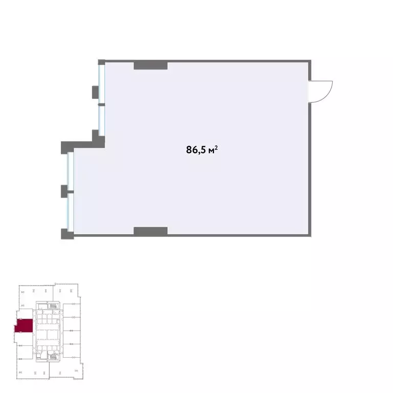 Офис (86.5 м) - Фото 1