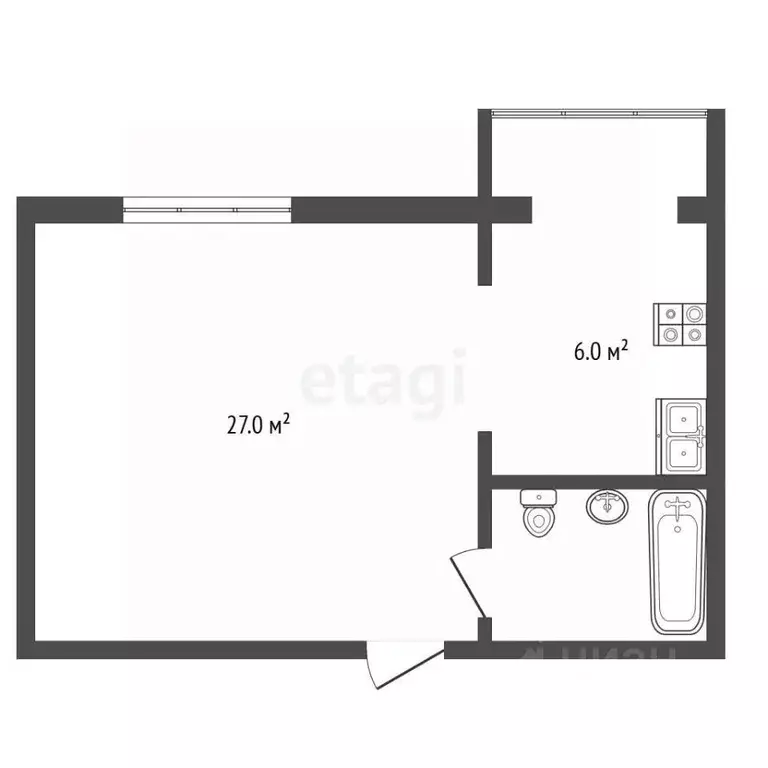 1-к кв. Московская область, Королев ул. Горького, 79к8 (33.9 м) - Фото 2