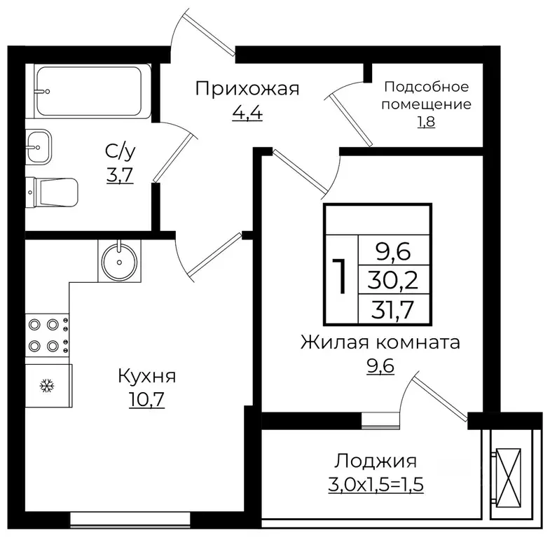 1-к кв. Краснодарский край, Краснодар Европа-Сити жилой комплекс, ... - Фото 0