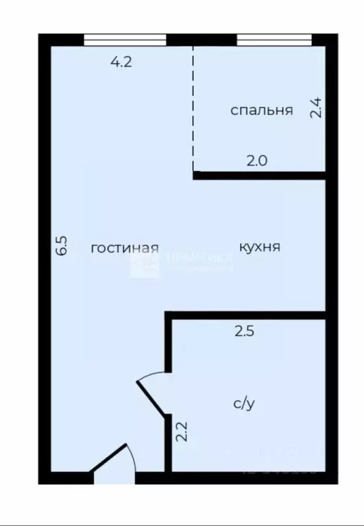 Студия Москва ул. Дыбенко, 7/1 (30.0 м) - Фото 2