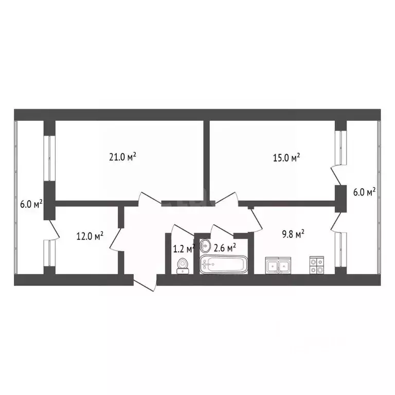 3-к кв. Крым, Феодосия ул. Дружбы, 42Е (76.1 м) - Фото 1