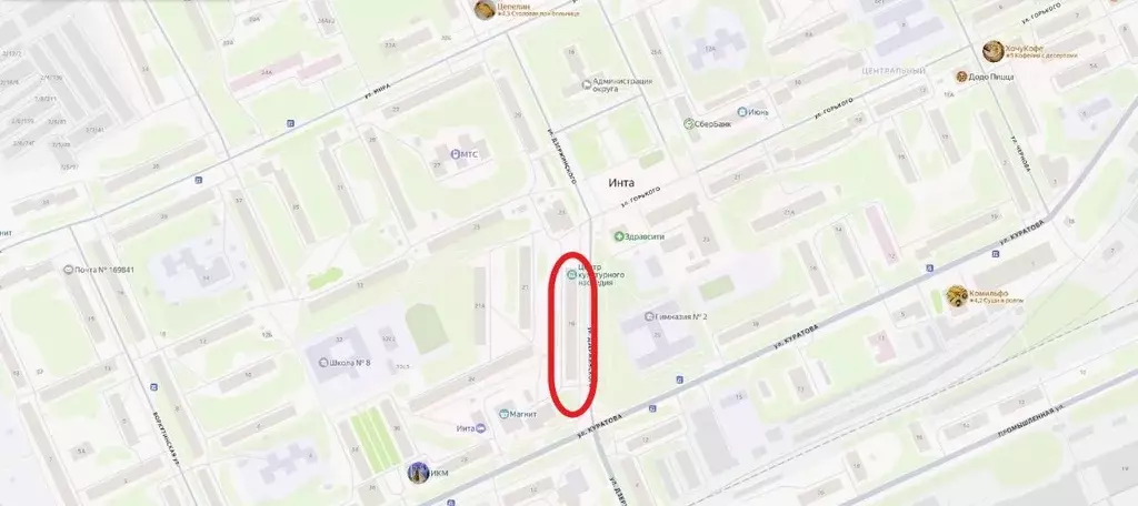 Свободной планировки кв. Коми, Инта ул. Дзержинского, 19 (61.5 м) - Фото 2