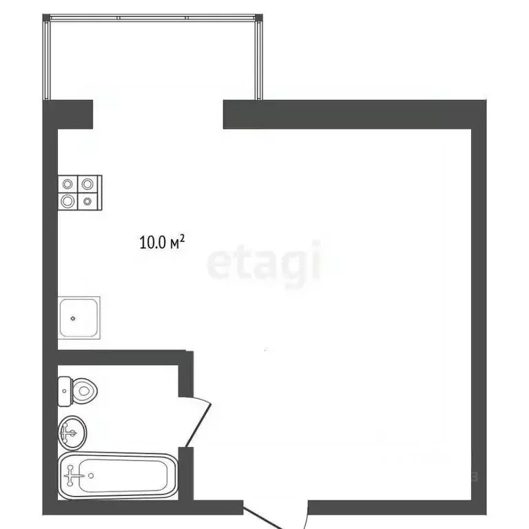 1-к кв. Крым, Евпатория ул. 9 Мая, 55В (32.6 м) - Фото 1