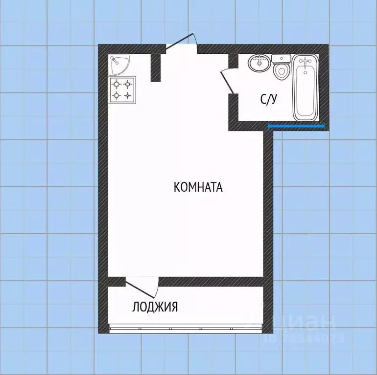 Студия Оренбургская область, Оренбург Салмышская ул., 52/3 (25.0 м) - Фото 2