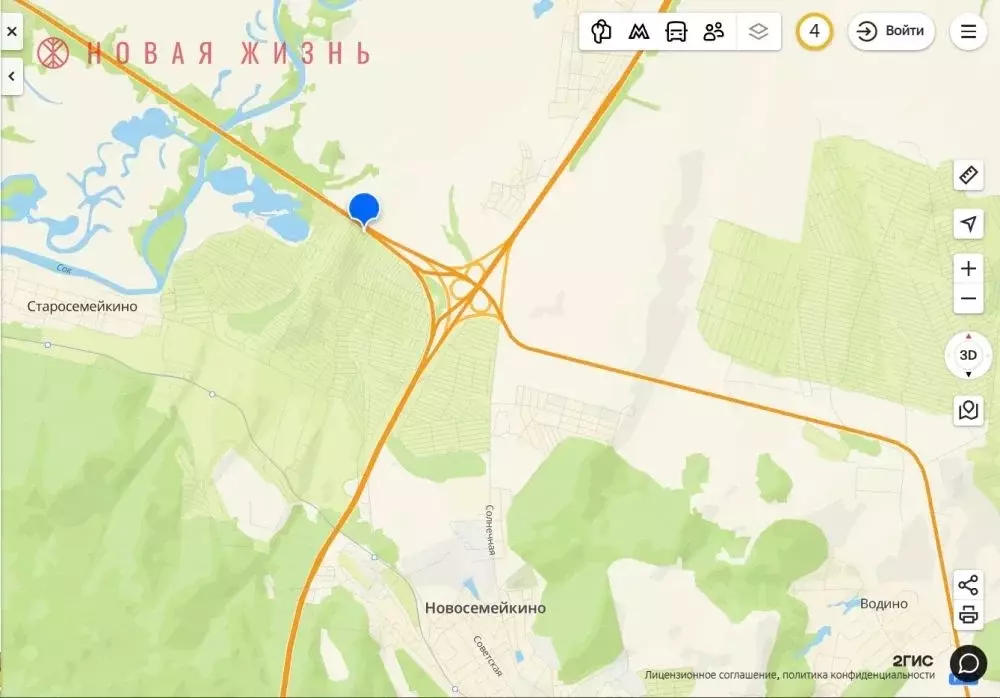 Участок в Самарская область, Красноярский район, Новосемейкино ... - Фото 0