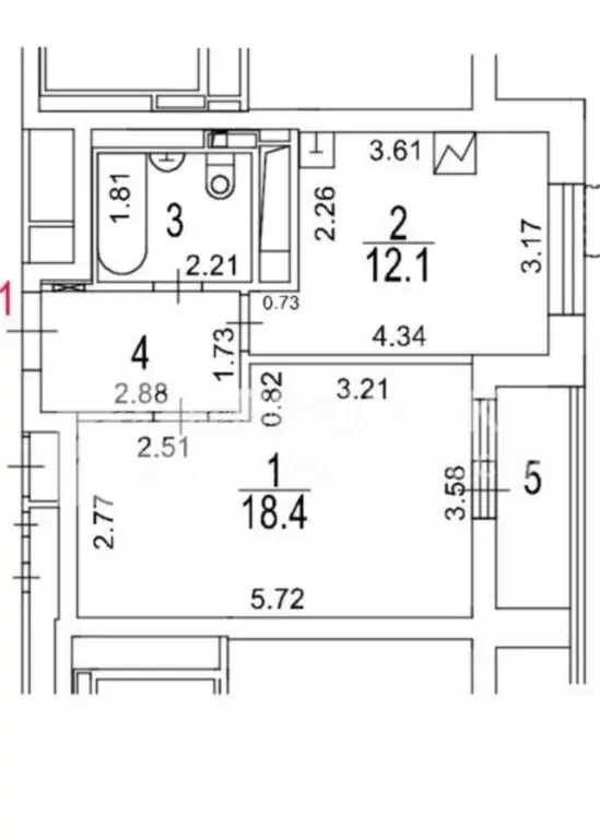 1-комнатная квартира: Москва, Спортивный проезд, 6А (41 м) - Фото 1