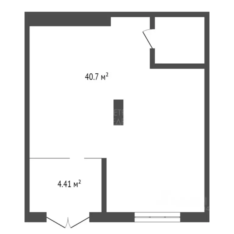 Студия Тюменская область, Тюмень Харьковская ул., 68 (43.0 м) - Фото 2