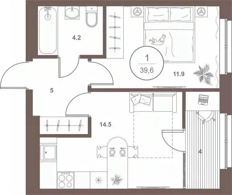 1-к кв. Пензенская область, Пенза Арбеково жилрайон, Дальнее Арбеково ... - Фото 2