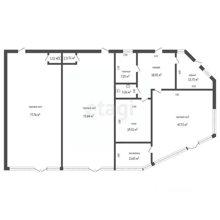Торговая площадь в Мордовия, Рузаевка ул. Петрова, 29 (79 м) - Фото 1