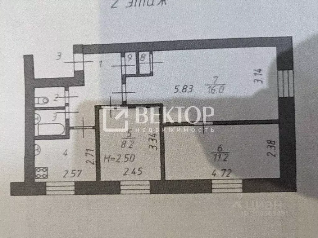 3-к кв. Ивановская область, Иваново ул. Генерала Горбатова, 17 (51.0 ... - Фото 1