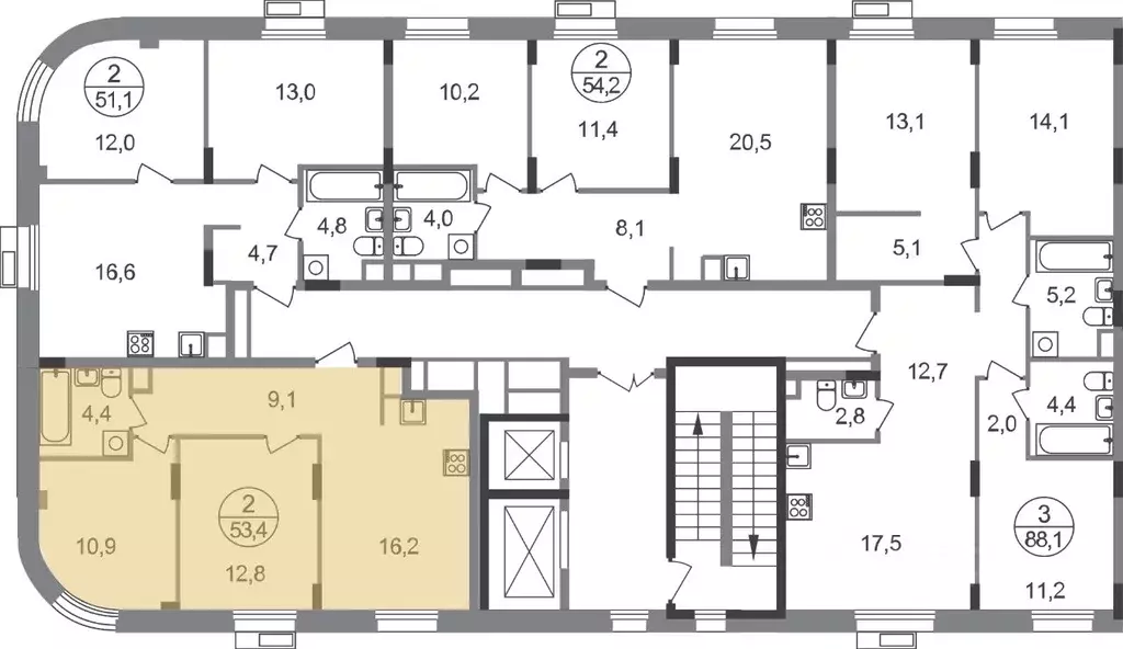2-к кв. Московская область, Одинцовский городской округ, Заречье пгт ... - Фото 2
