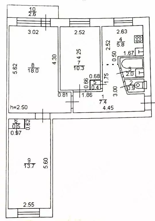 3-комнатная квартира: Тверь, улица Бобкова, 26к6 (61.7 м) - Фото 1