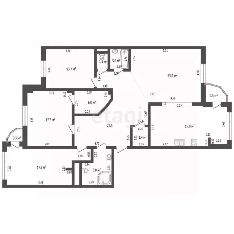 4-к кв. Мордовия, Саранск Московская ул., 44 (134.9 м) - Фото 2