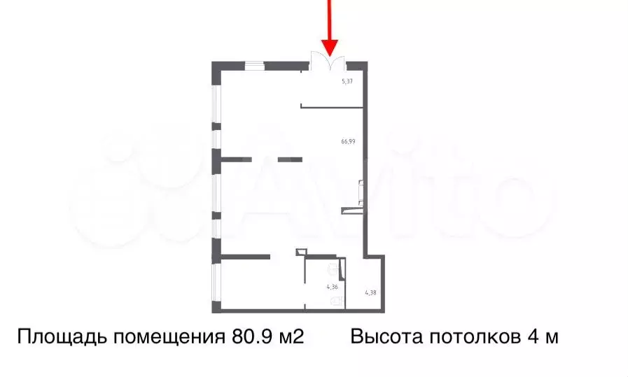 ЖК Большое Путилково помещение под алкомаркет 80.9 - Фото 1