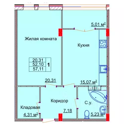 1-к кв. Ивановская область, Иваново Лежневская ул., 98 (57.11 м) - Фото 0