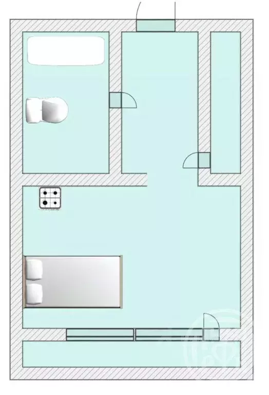 Квартира, студия, 27 м - Фото 1