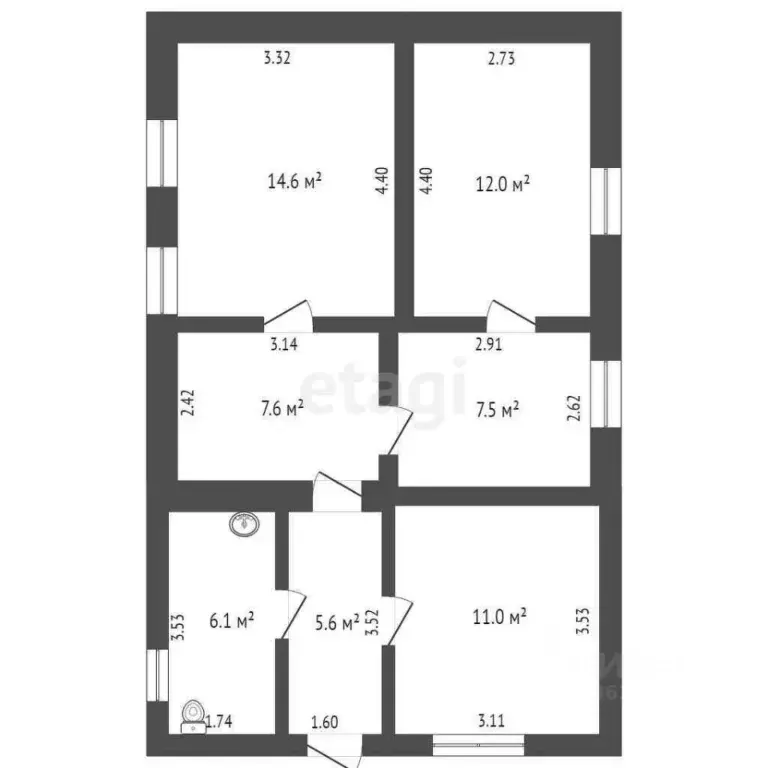 Дом в Крым, Сакский район, Крайненское с/пос, с. Трудовое ул. ... - Фото 2