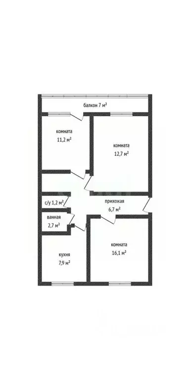 3-к кв. Краснодарский край, Краснодар городской округ, Ленина хут. ... - Фото 2