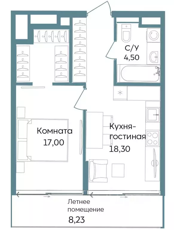 1-к кв. Крым, Саки ул. Морская (48.03 м) - Фото 1