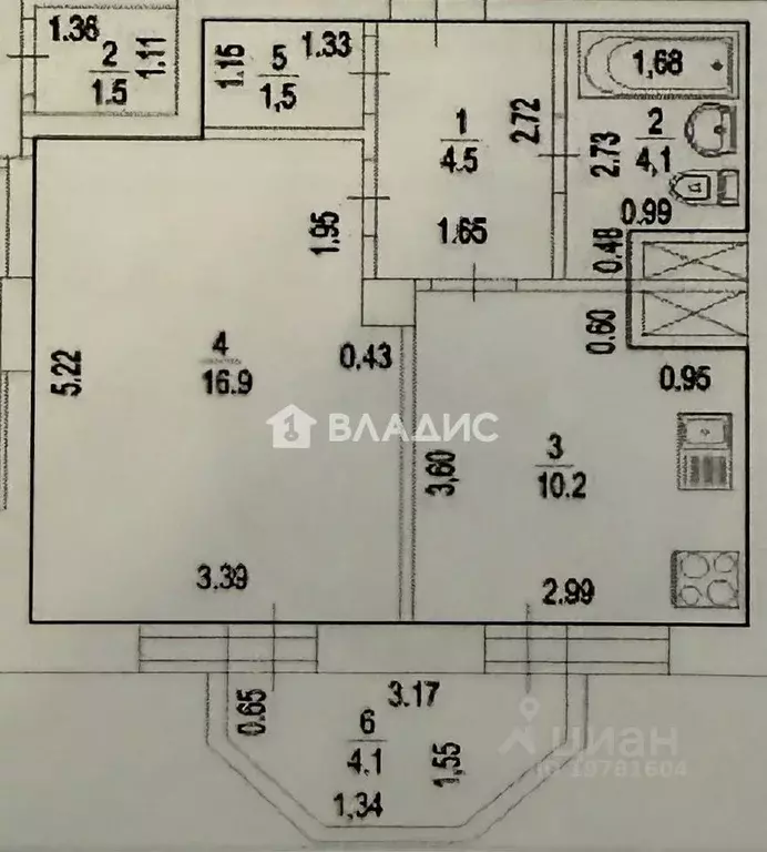 1-к кв. Башкортостан, Уфа Бакалинская ул., 19 (37.2 м) - Фото 2