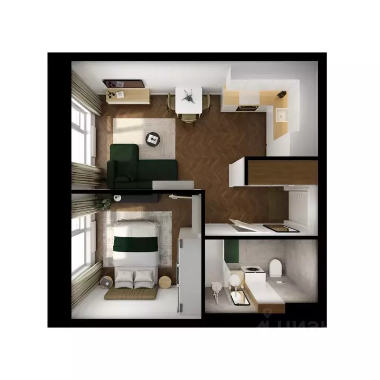 1-к кв. Бурятия, Улан-Удэ ул. Шмидта, 37А (35.46 м) - Фото 1