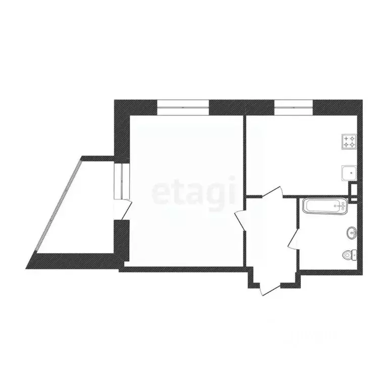 Студия Белгородская область, Белгород Харьковская ул., 3 (51.0 м) - Фото 1