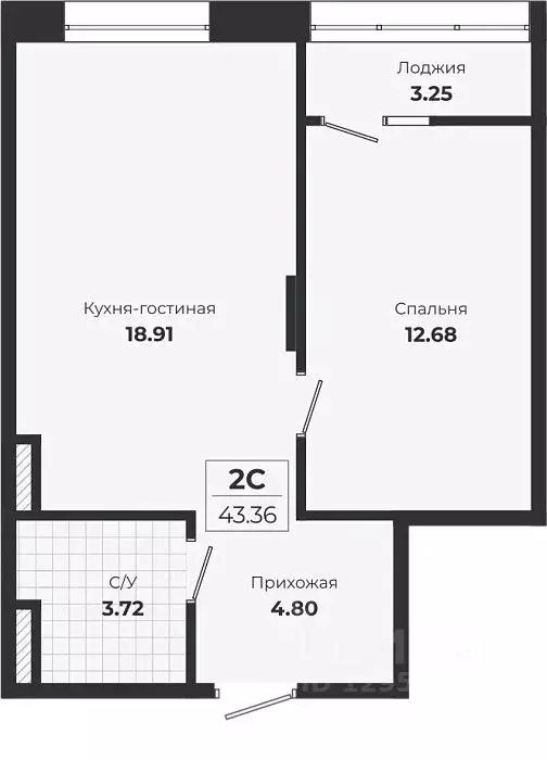 1-к кв. Новосибирская область, Новосибирск Лесоперевалка мкр, Ясный ... - Фото 0