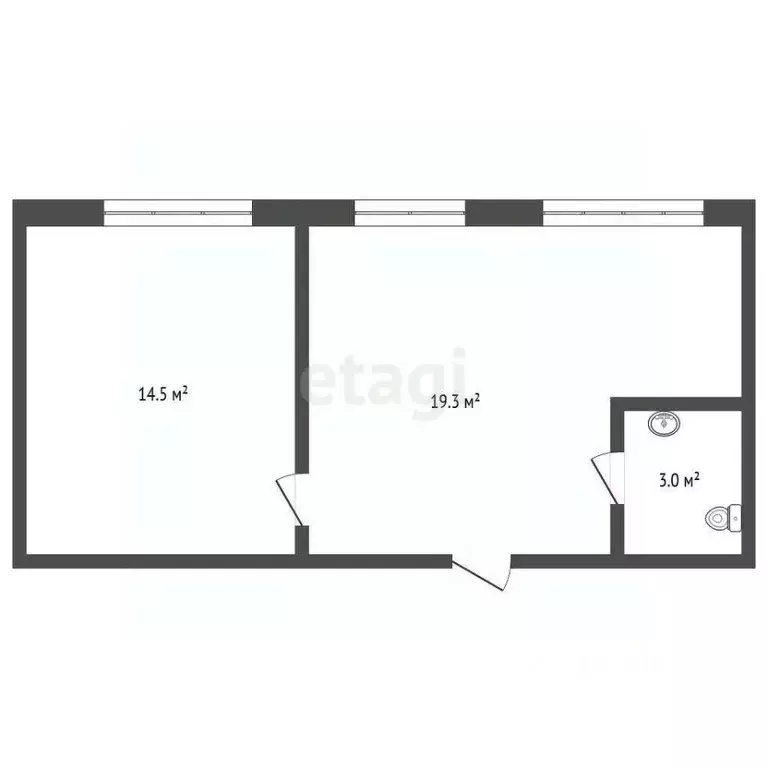 2-к кв. Архангельская область, Архангельск ул. Самойло, 12А (36.8 м) - Фото 0