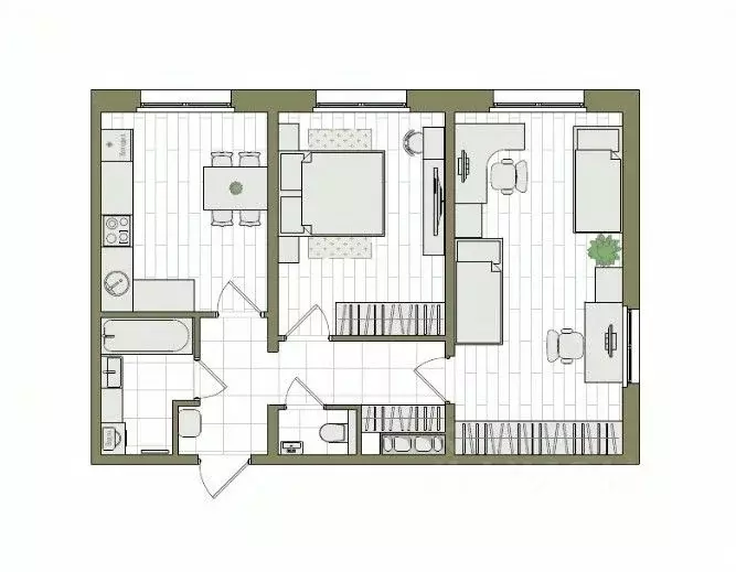 2-к кв. Кировская область, Киров ул. Чистопрудненская, 13А (59.2 м) - Фото 0