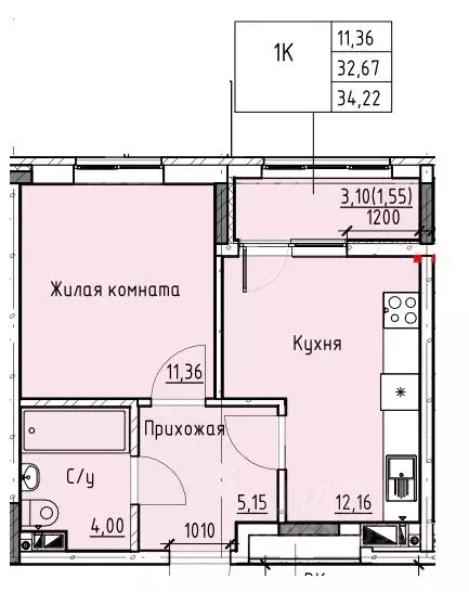 1-к кв. Ростовская область, Батайск ул. Талалихина (34.22 м) - Фото 0