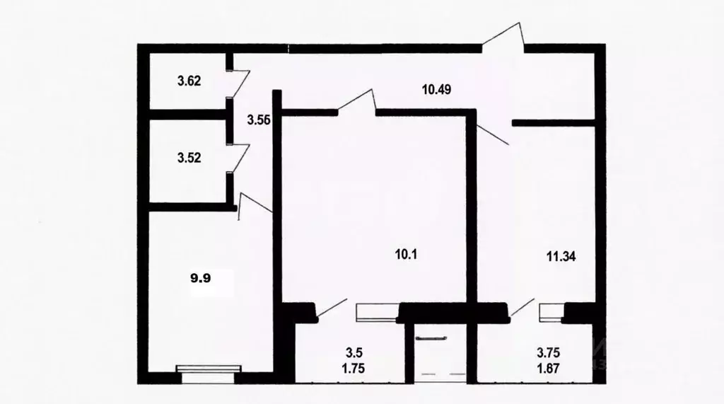2-к кв. Алтайский край, Барнаул тракт Змеиногорский, 82 (60.5 м) - Фото 2