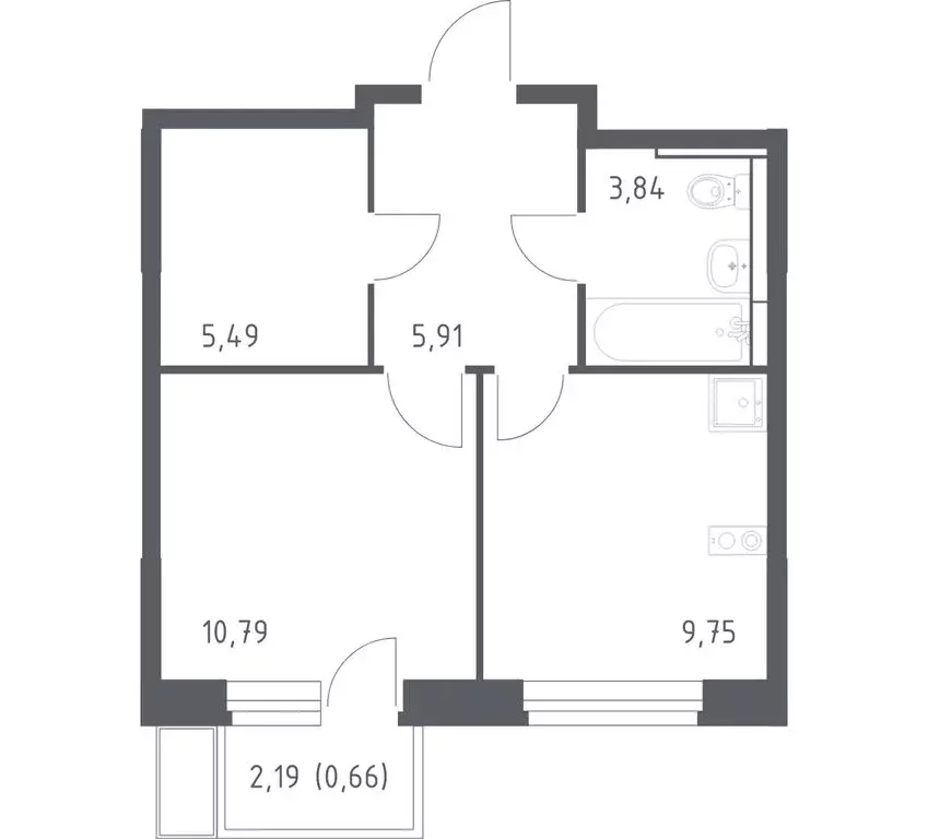 1-комнатная квартира: Ленинский городской округ, ЖК Новое Видное, 15 ... - Фото 1