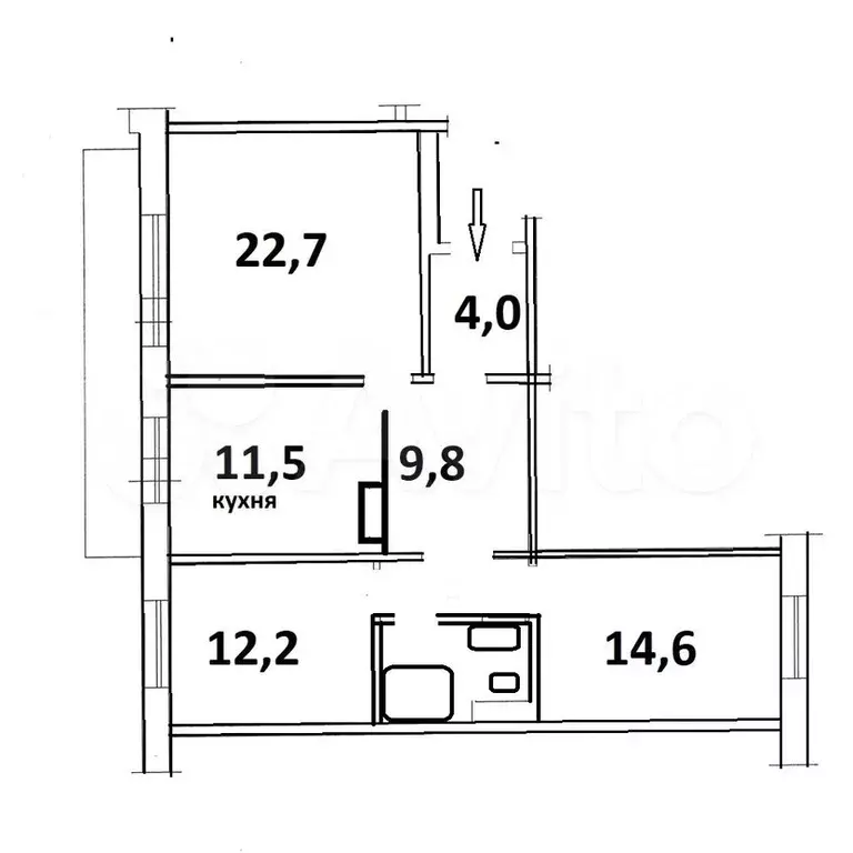 3-к. квартира, 82,2 м, 6/10 эт. - Фото 0