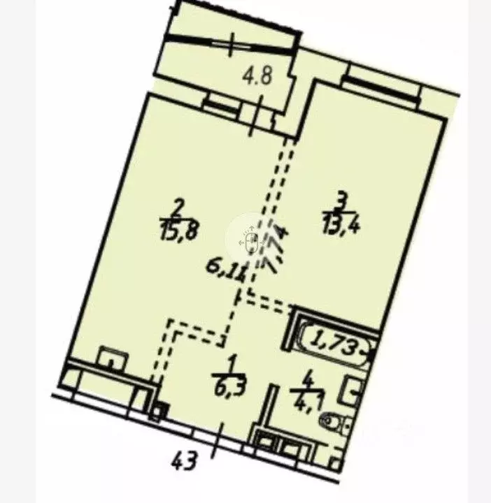 1-к кв. Иркутская область, Иркутский муниципальный округ, Маркова рп, ... - Фото 2