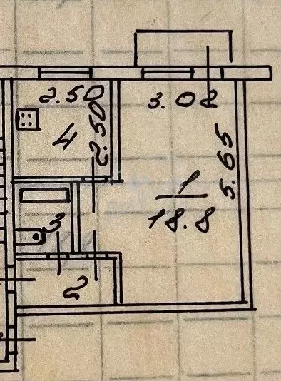 1-к. квартира, 31,6 м, 5/5 эт. - Фото 0