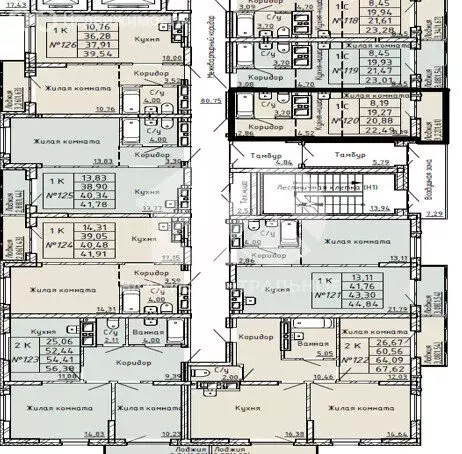 Квартира-студия: Новосибирск, улица Дуси Ковальчук, 385 (22.49 м) - Фото 1