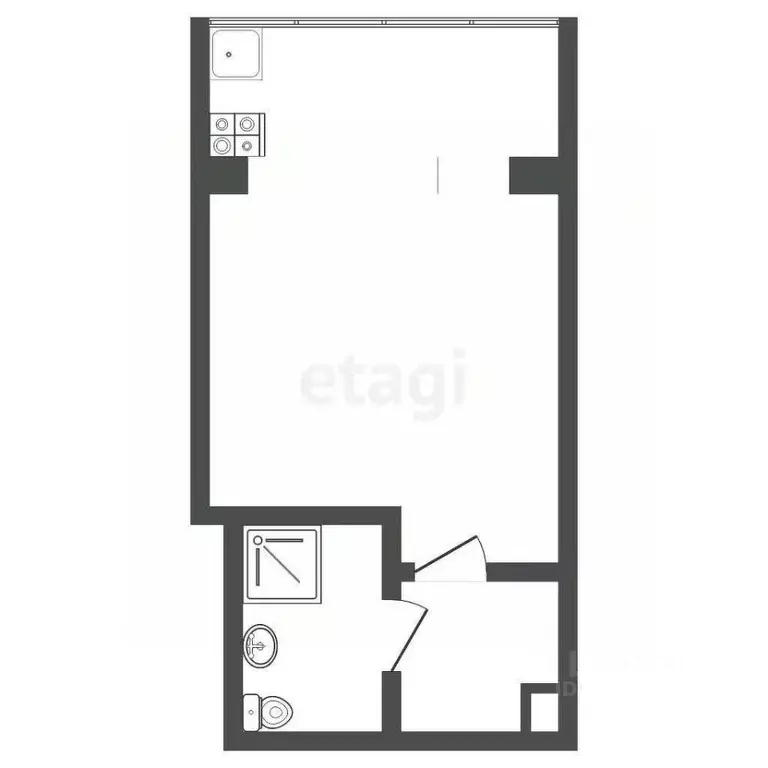 Студия Тюменская область, Тюмень Олимпийская ул., 12 (17.1 м) - Фото 2