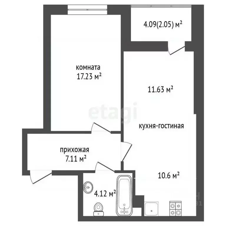 2-к кв. Ростовская область, Ростов-на-Дону Привокзальная ул., 3/1 ... - Фото 2