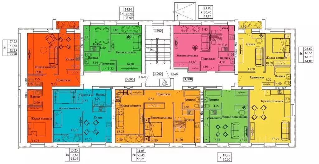 2-к кв. Ивановская область, Кохма Просторный мкр,  (56.25 м) - Фото 2