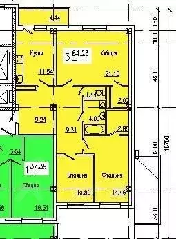 3-к кв. Саха (Якутия), Якутск ул. Лермонтова, 121А (83.0 м) - Фото 1