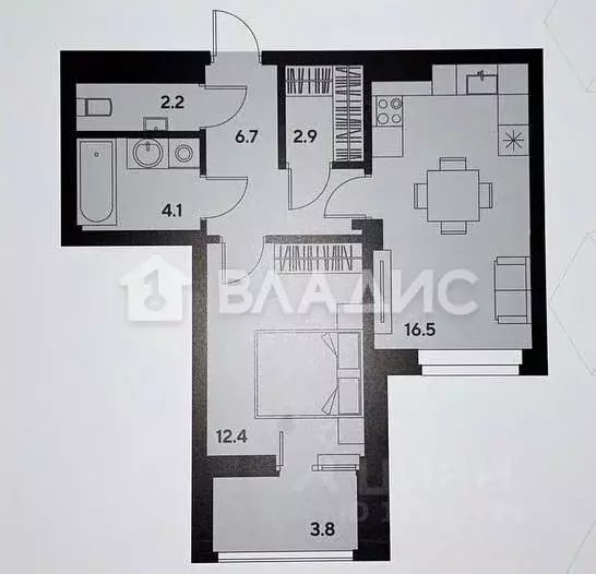 1-к кв. Пензенская область, Пенза ул. Урицкого, 48 (48.0 м) - Фото 1