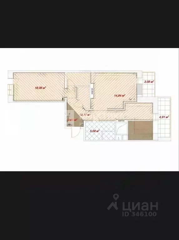 2-к кв. Москва Истринская ул., 8к1 (58.4 м) - Фото 2