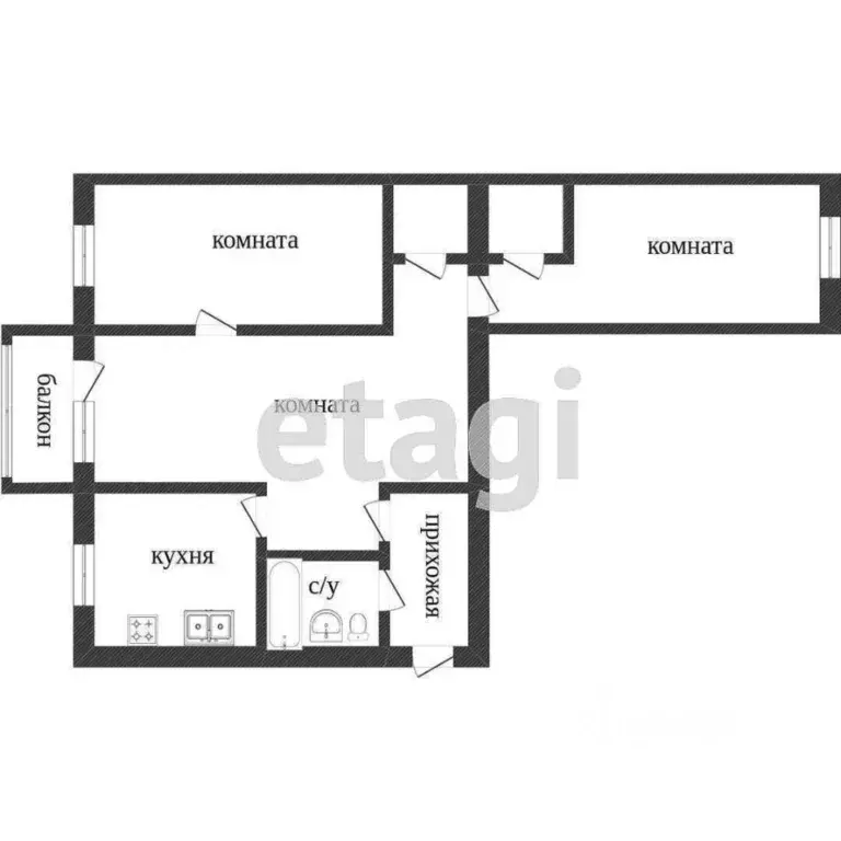 3-к кв. Костромская область, Кострома Боевая ул., 54 (57.9 м) - Фото 1