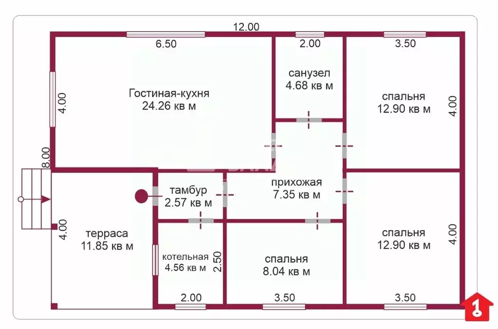 Дом в Омская область, Омский район муниципальный округ, Деревня ... - Фото 2