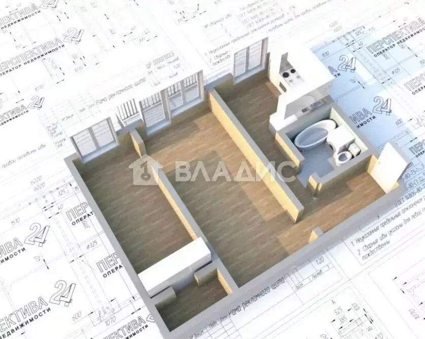 2-к кв. Иркутская область, Ангарск 10-й мкр, 47 (44.9 м) - Фото 1