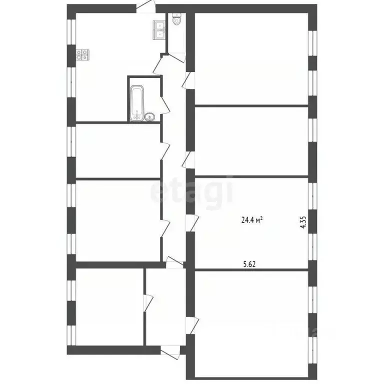 Комната Санкт-Петербург 4-я Красноармейская ул., 18 (24.4 м) - Фото 2