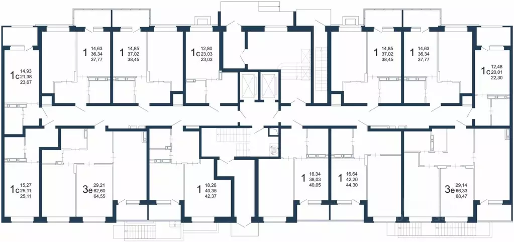 1-к кв. Воронежская область, Воронеж Московский просп., 66 (37.77 м) - Фото 2